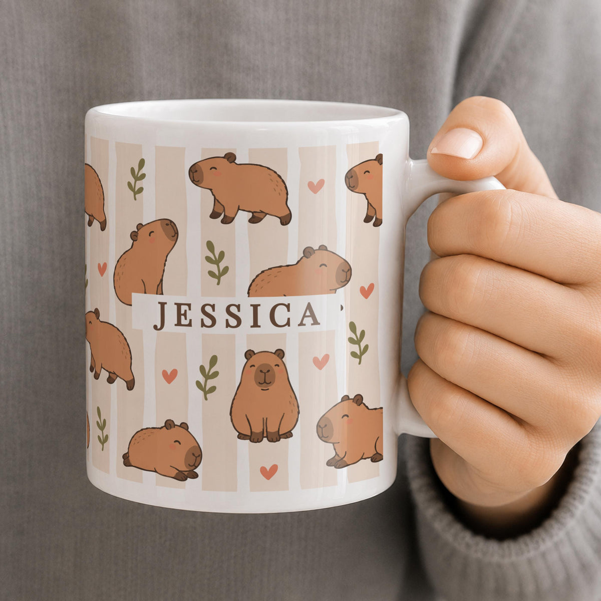 Personalised Capybara mug, The Personal Shop, personalised gifts