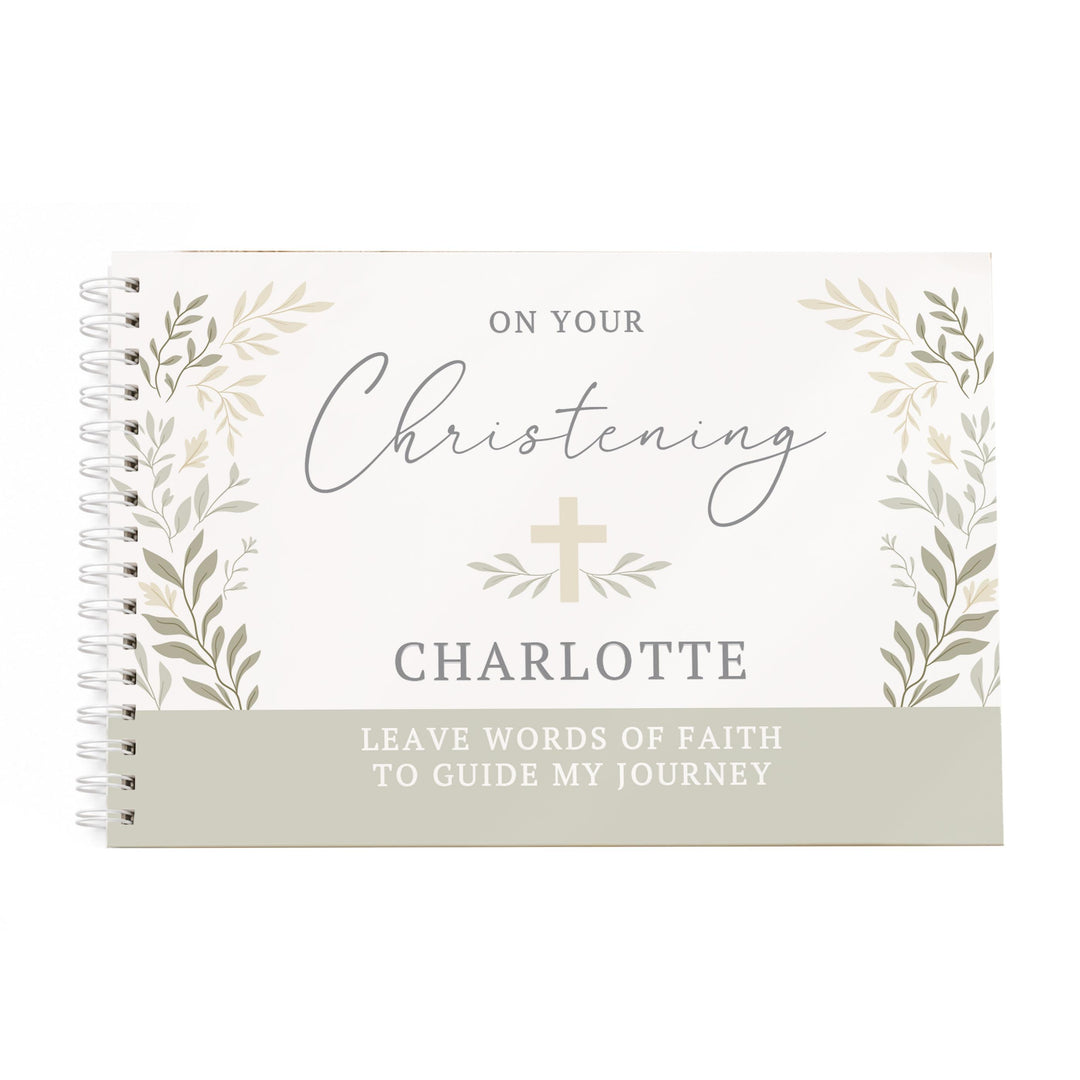 Personalised Religious Cross Guest Book, The Personal Shop, personalised gifts