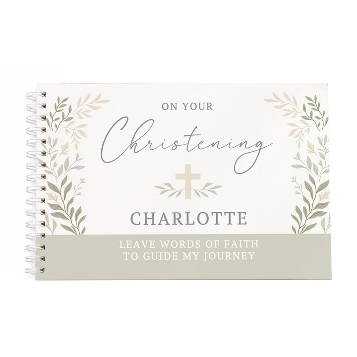 Personalised Religious Cross Guest Book, The Personal Shop, personalised gifts