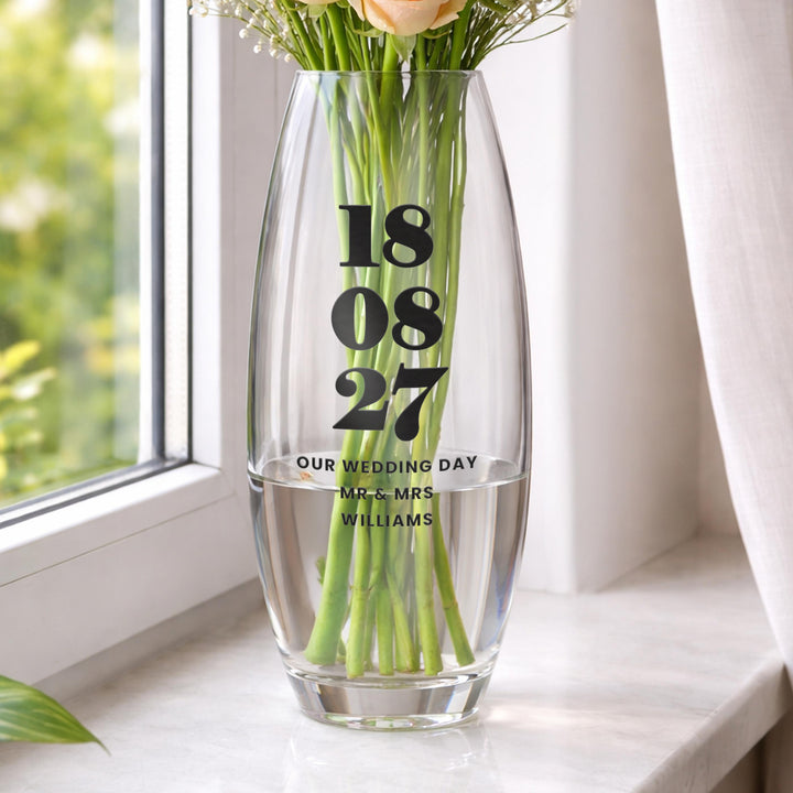 Personalised Special Date Bullet Vase, The Personal Shop, personalised gifts