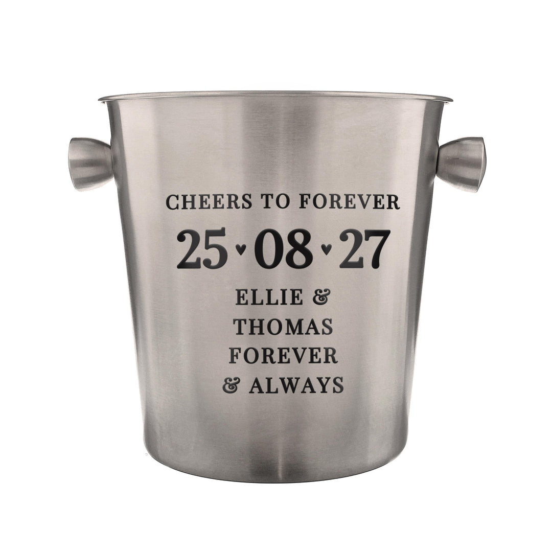 Personalised Big Date Stainless Steel Ice Bucket, The Personal Shop, personalised gifts