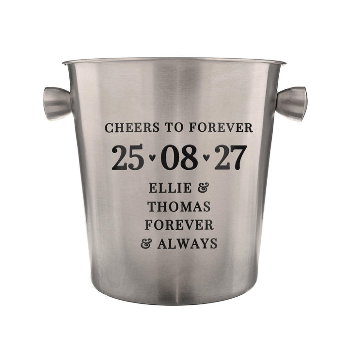 Personalised Big Date Stainless Steel Ice Bucket, The Personal Shop, personalised gifts