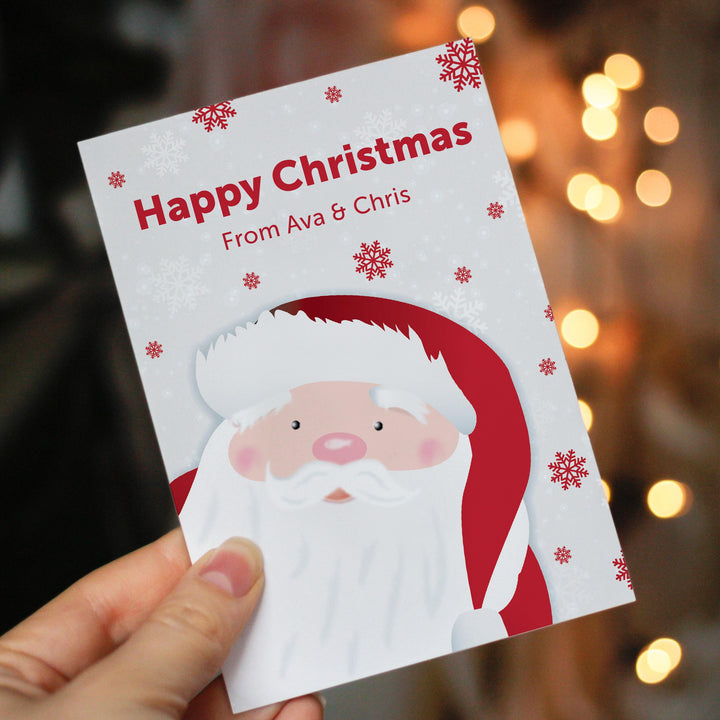 Personalised Pack of 10 Christmas Cards - Santa – alternative view