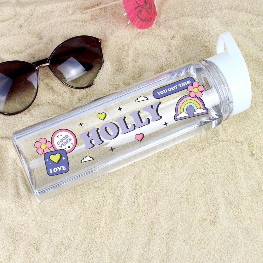 Personalised Good Vibes Water Bottle – alternative view