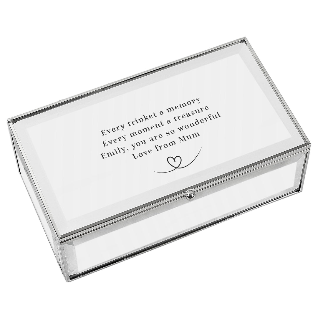 Personalised Heart Mirrored Jewellery Box – alternative view
