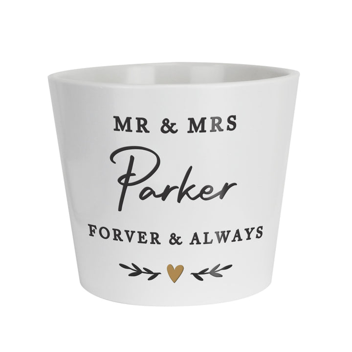 Personalised Gold Heart Large Plant Pot, The Personal Shop, personalised gifts