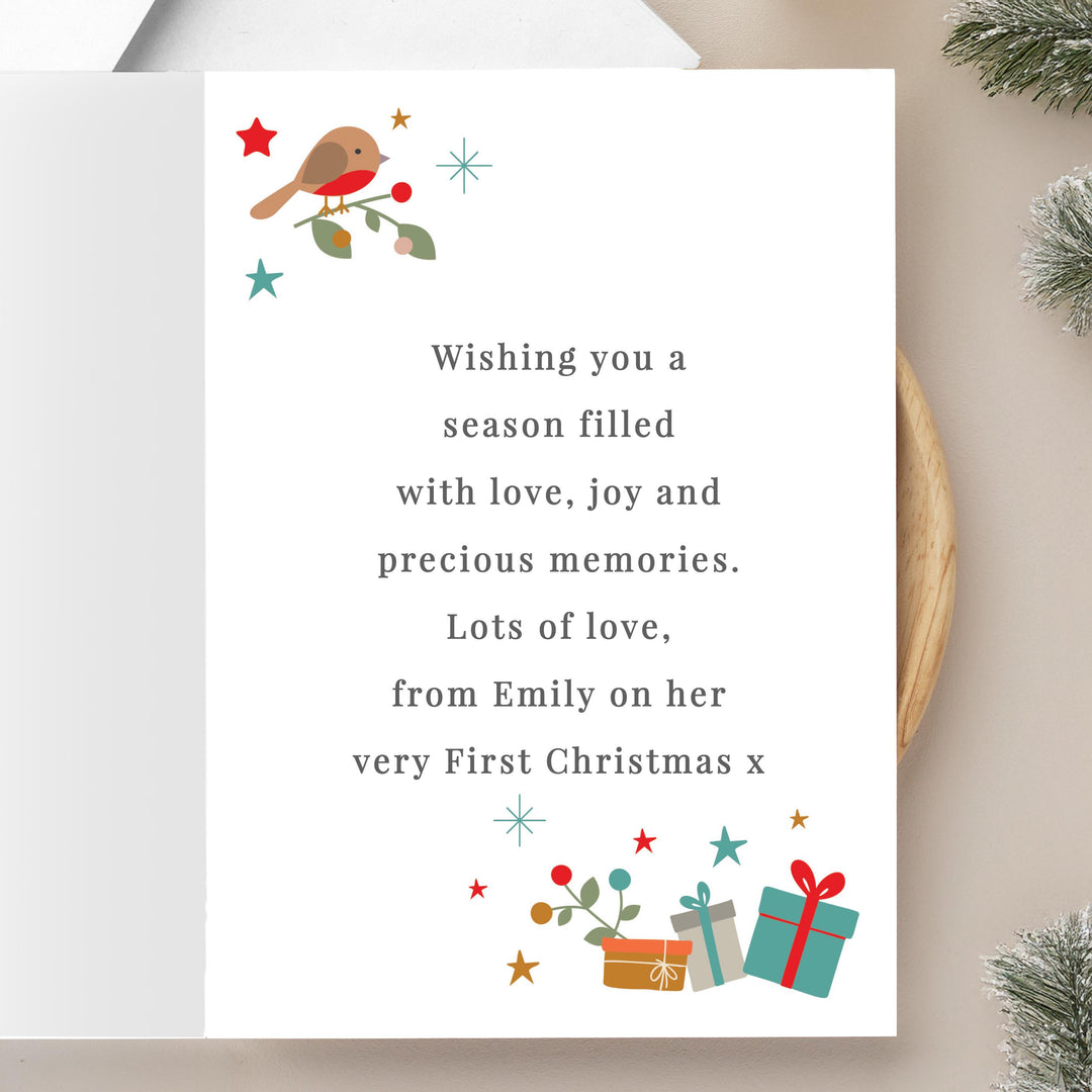 Personalised My 1st Christmas Photo Upload Pack of 10 Cards – alternative view