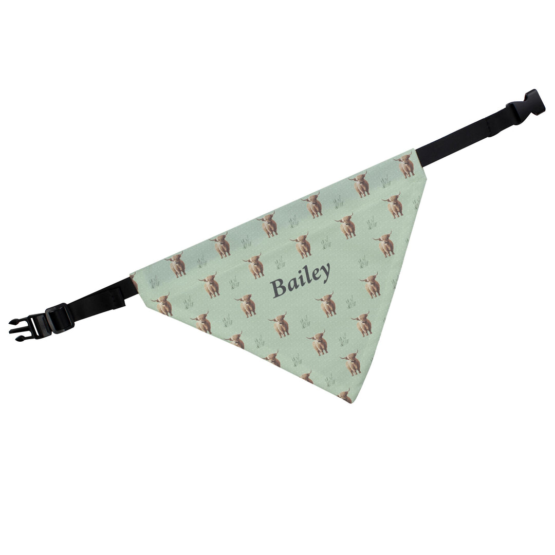 Personalised Highland Cow Dog Bandana – alternative view
