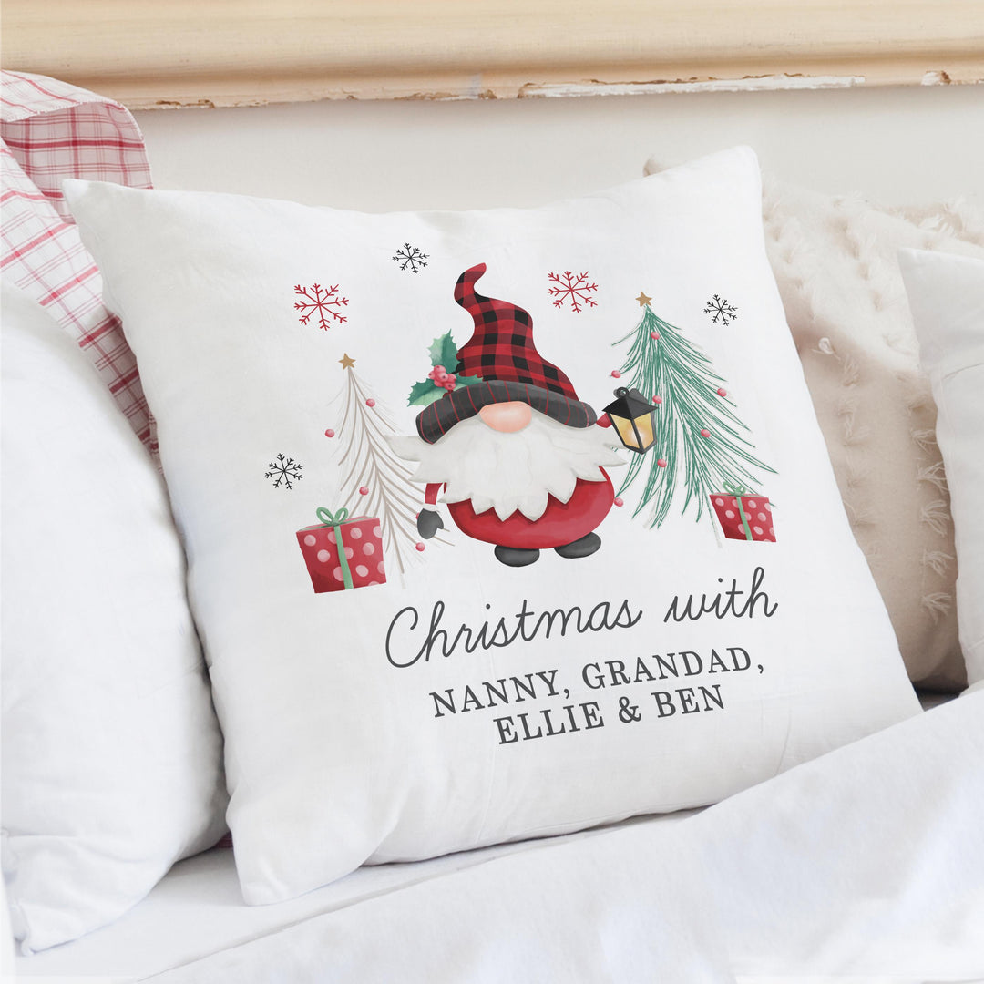 Personalised Gonk Christmas Cushion – alternative view