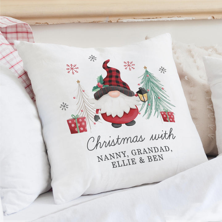 Personalised Gonk Christmas Cushion – alternative view