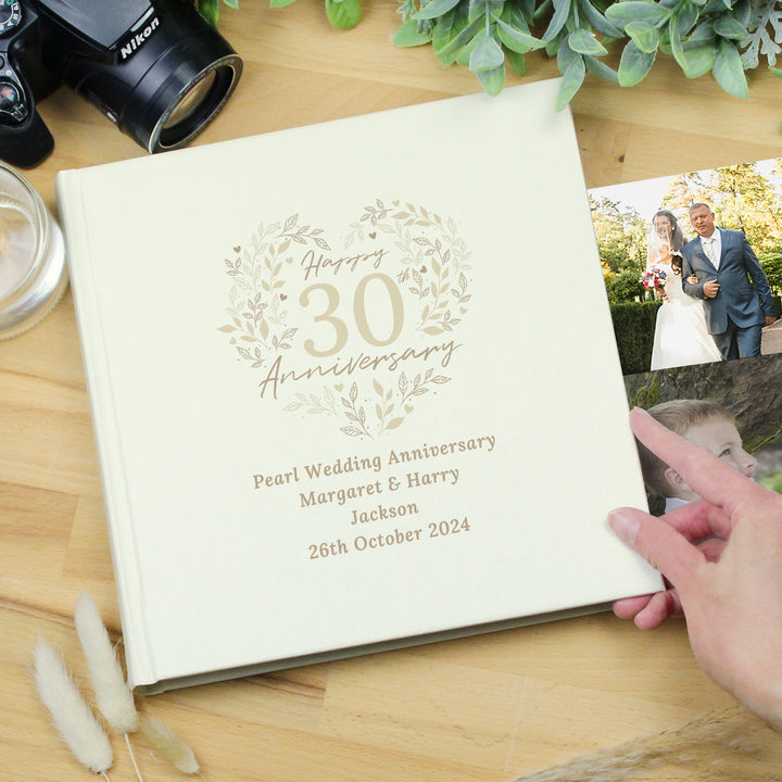 Personalised 30th Pearl Wedding Anniversary Photo Album – alternative view