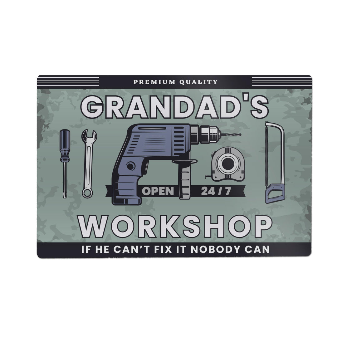 Personalised Workshop Metal Sign – alternative view