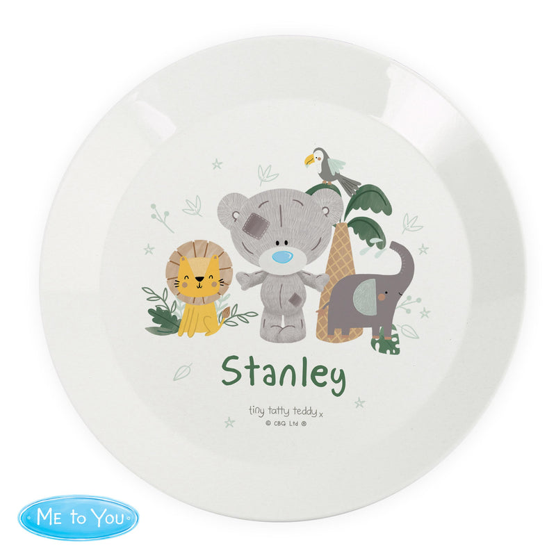 Personalised Tiny Tatty Teddy Jungle Animals Plate