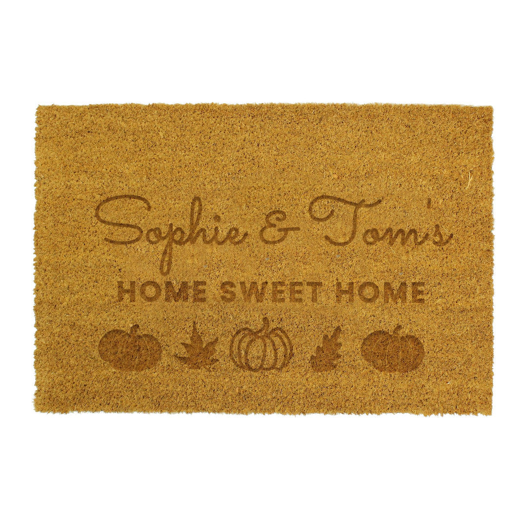 Personalised Pumpkin Rectangle Doormat, The Personal Shop, personalised gifts