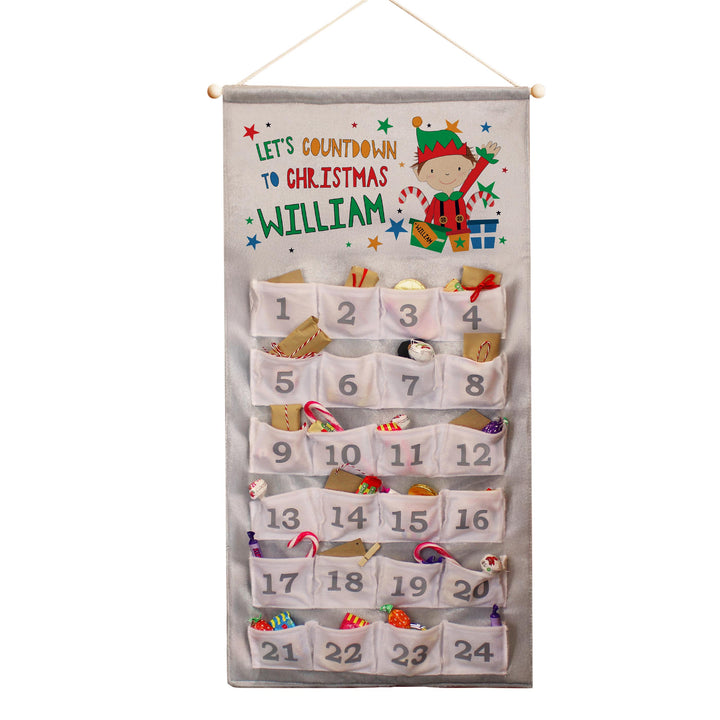 Personalised Christmas Elf Advent Calendar – alternative view