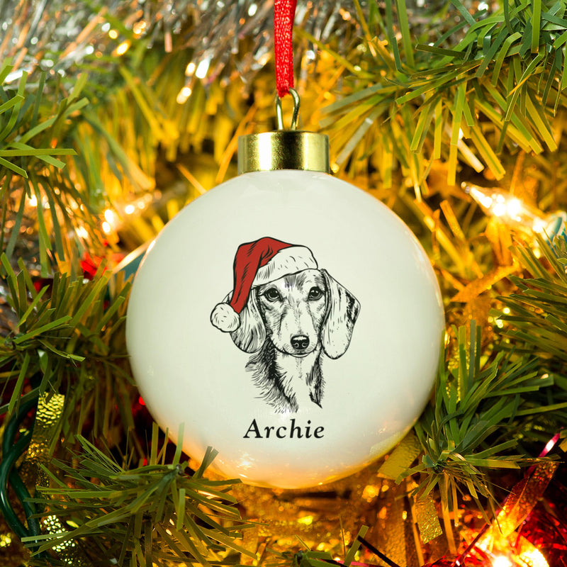 Personalised Dog Breed Christmas Bauble