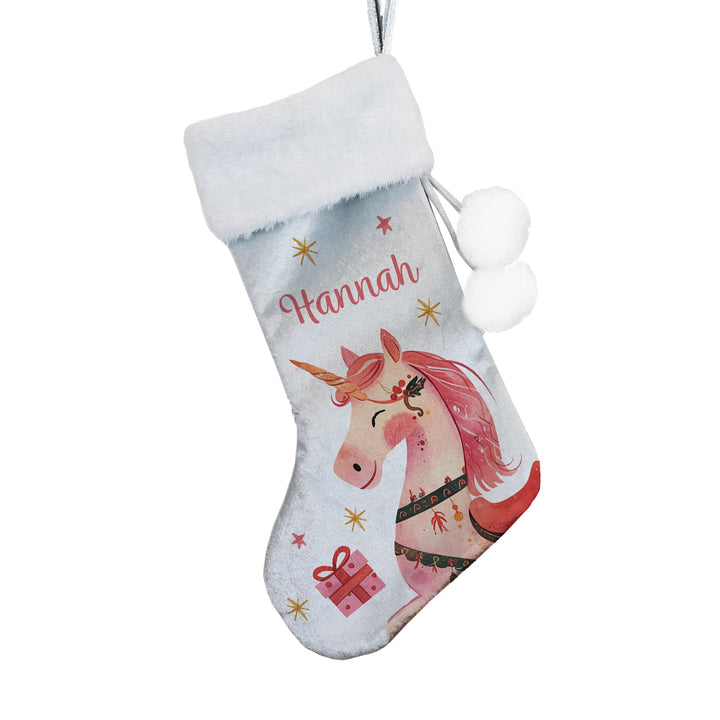 Personalised Unicorn Christmas Stocking – alternative view