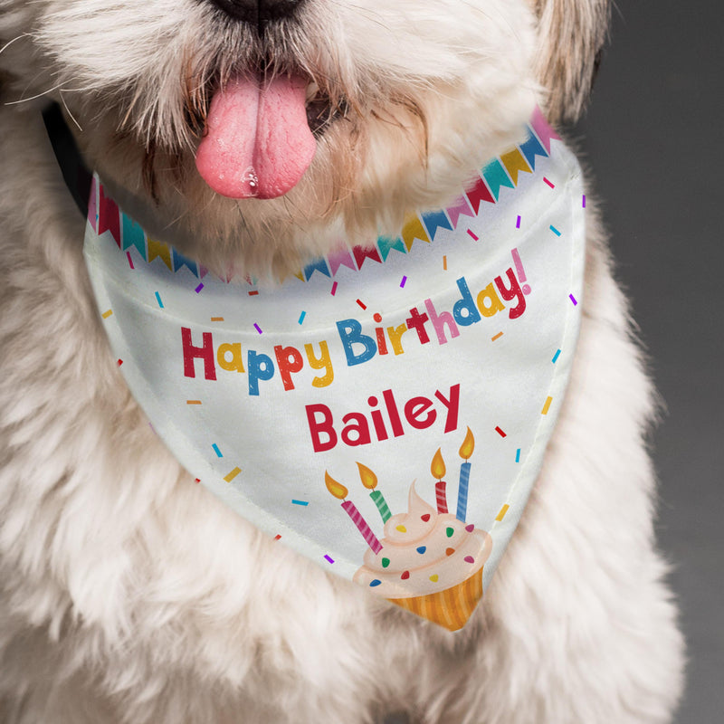 Personalised Happy Birthday Dog Bandana