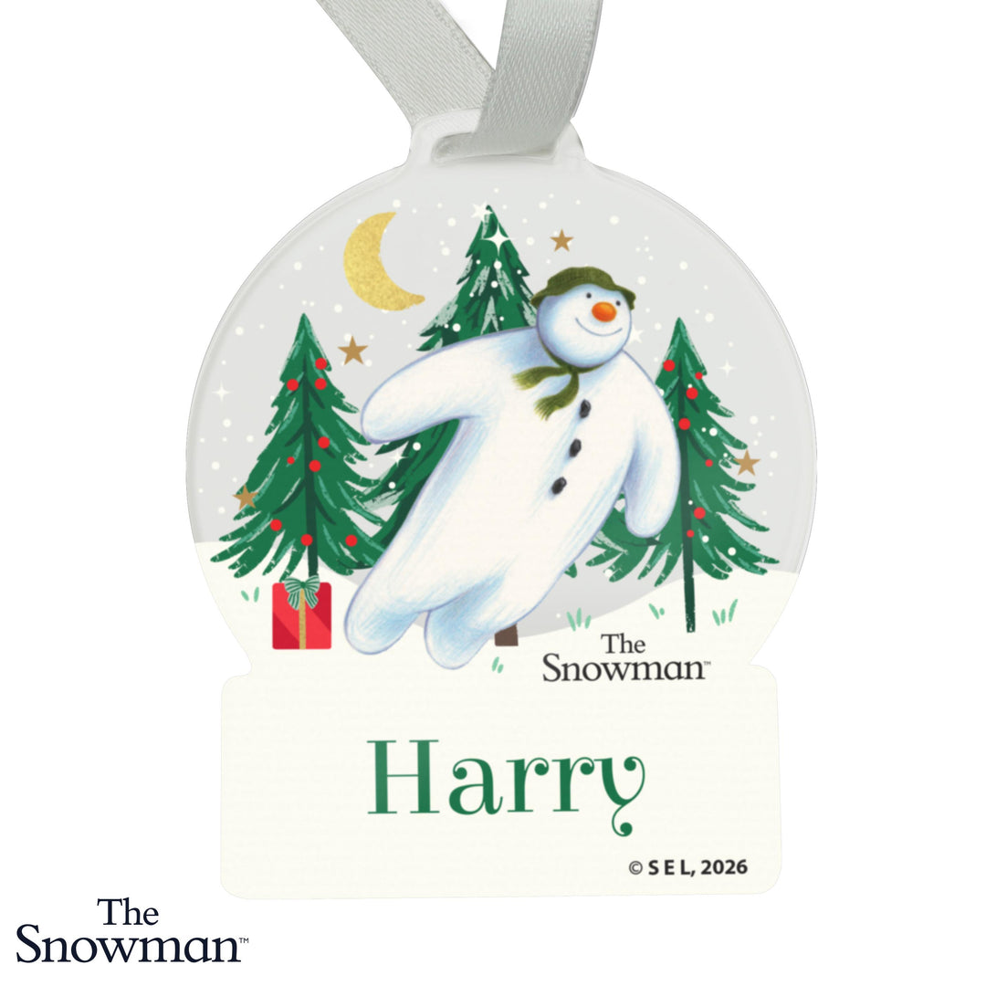 Personalised Acrylic Snow Globe Decoration – The Snowman