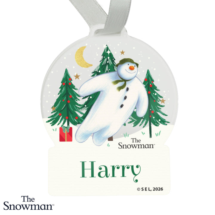 Personalised Acrylic Snow Globe Decoration – The Snowman