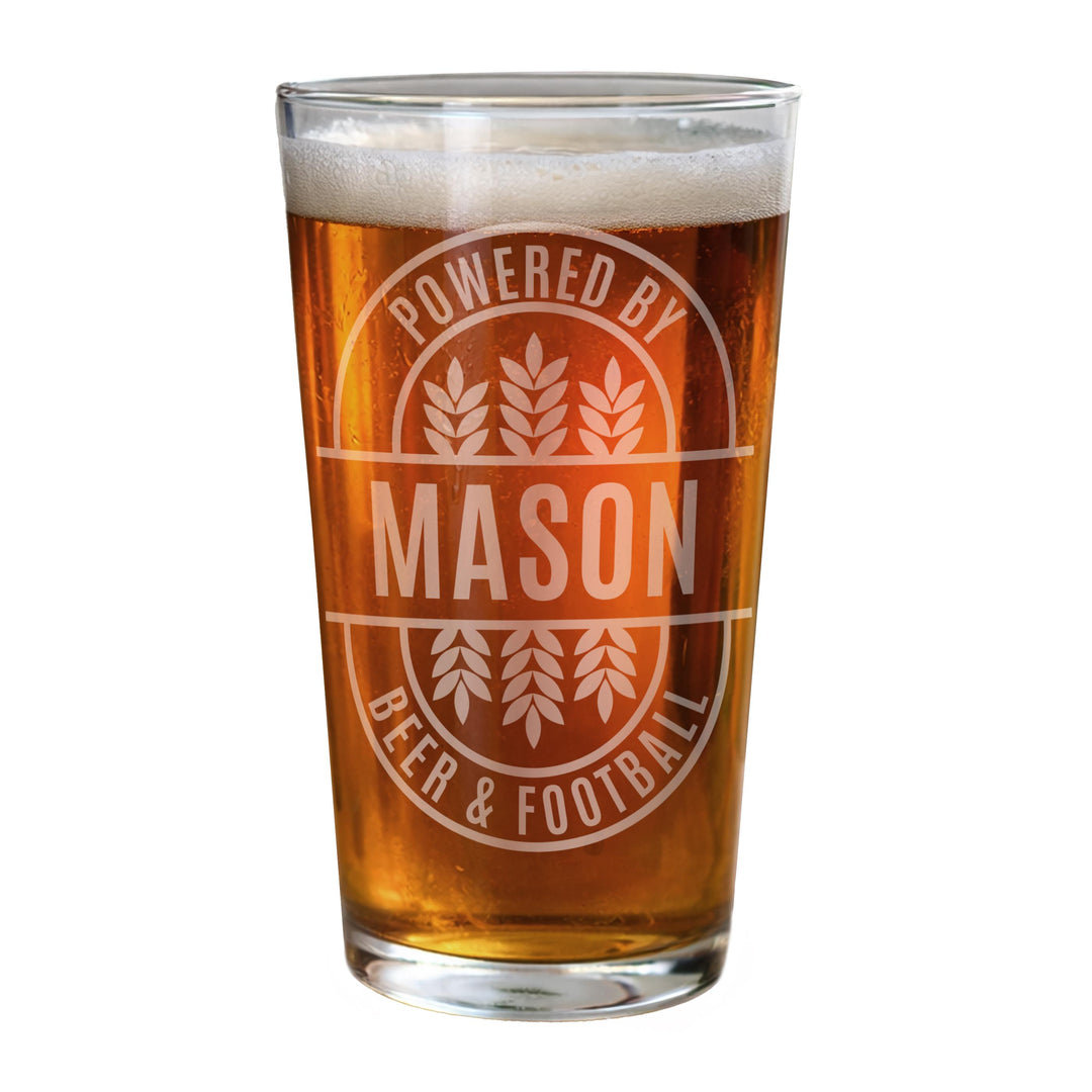 Personalised Brewery Style Pint Glass, The Personal Shop, personalised gifts