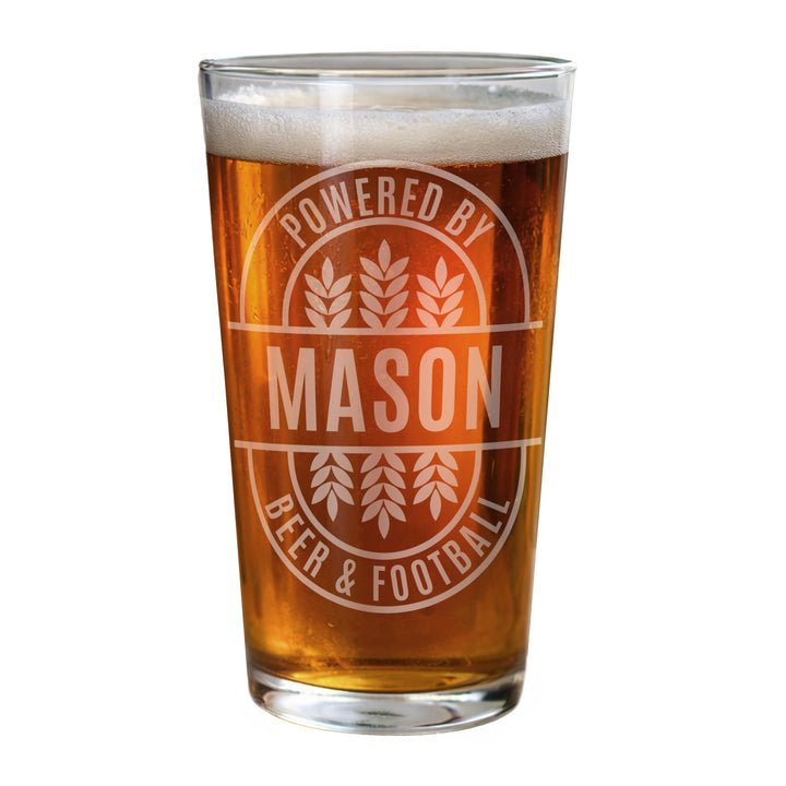 Personalised Brewery Style Pint Glass, The Personal Shop, personalised gifts