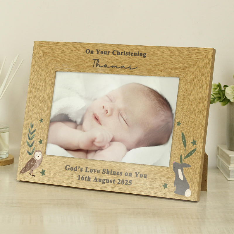 Personalised Woodland Animals 6x4 Photo Frame