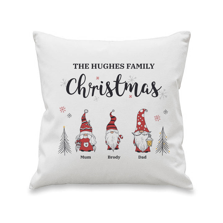 Personalised Gonk Family Christmas Cushion – alternative view