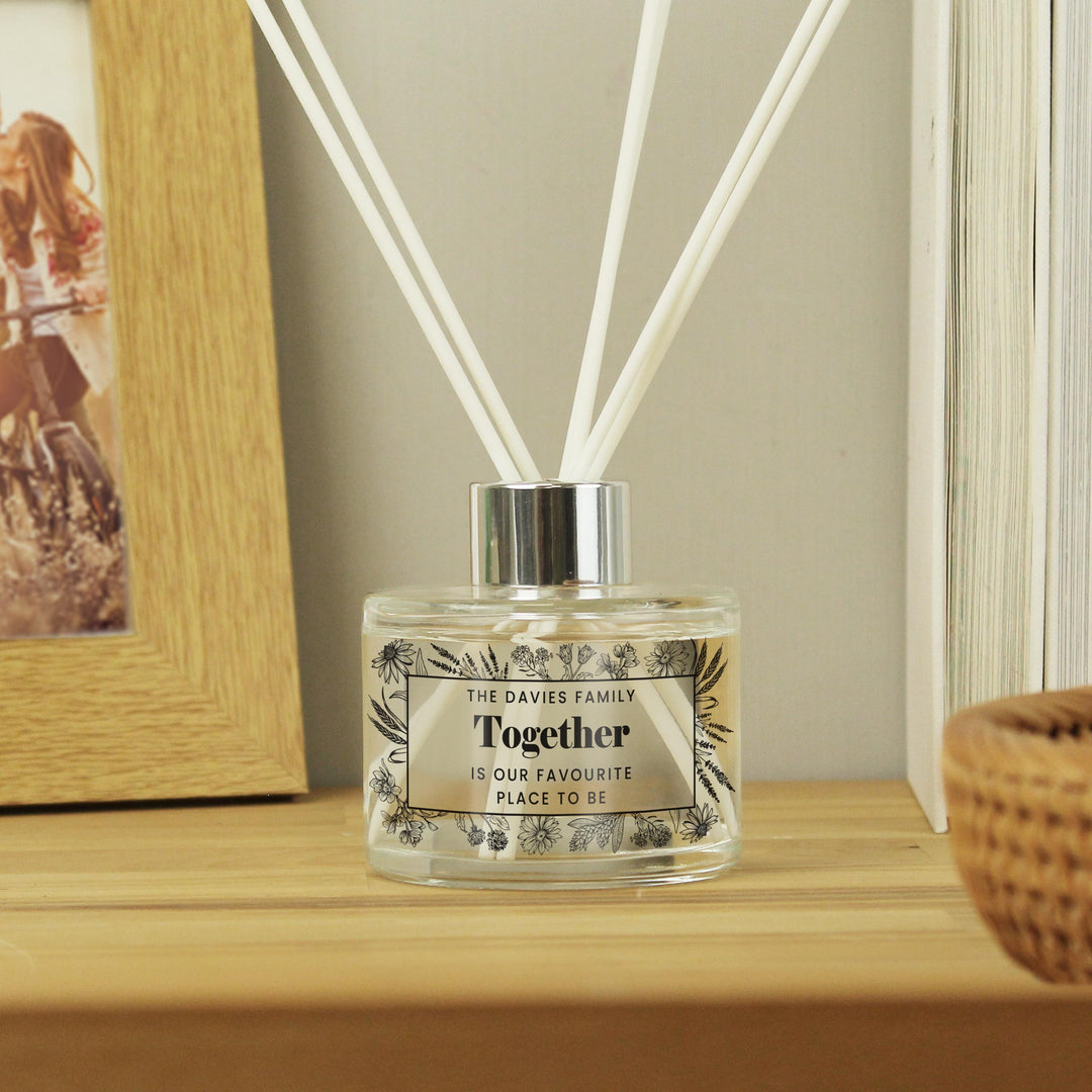 Personalised Black Foliage Reed Diffuser, The Personal Shop, personalised gifts