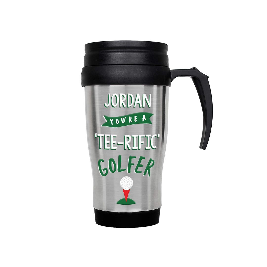 Personalised Golf Travel Mug, The Personal Shop, personalised gifts