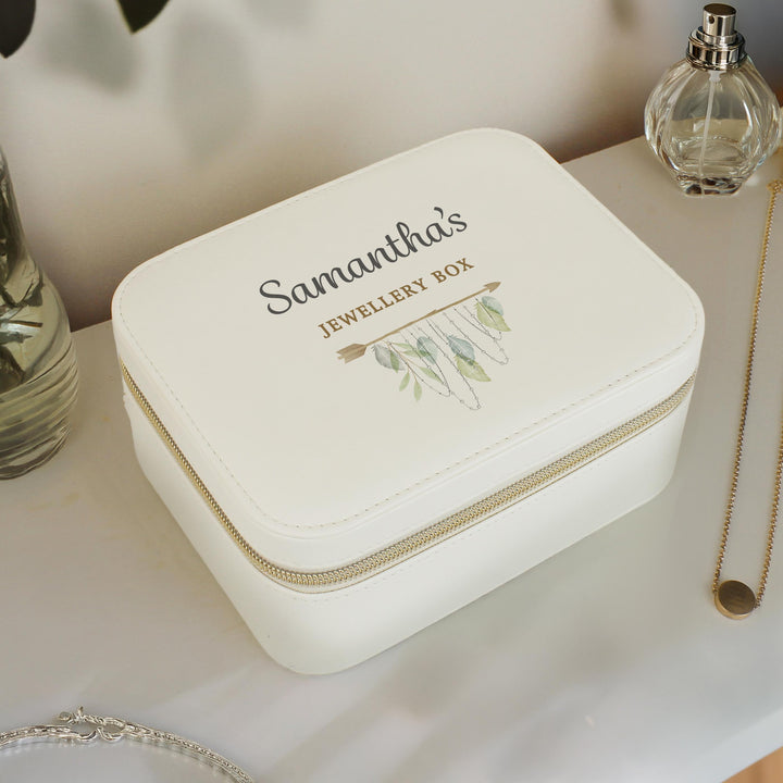 Personalised Botanical Travel Jewellery Box – alternative view