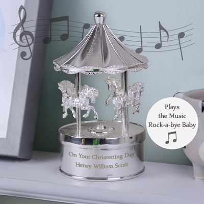 Personalised Musical Carousel Ornament