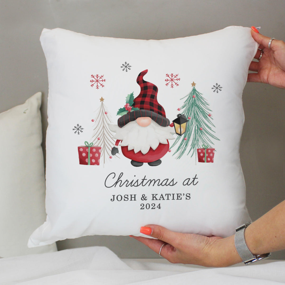 Personalised Gonk Christmas Cushion – alternative view