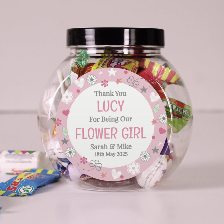 Personalised Flower Girl Sweet Jar – alternative view
