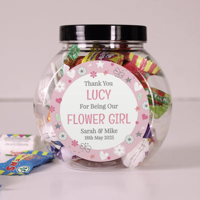 Personalised Flower Girl Sweet Jar