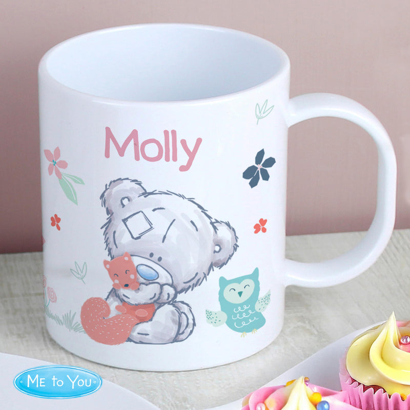 Personalised Tiny Tatty Teddy Woodland Animal Plastic Mug