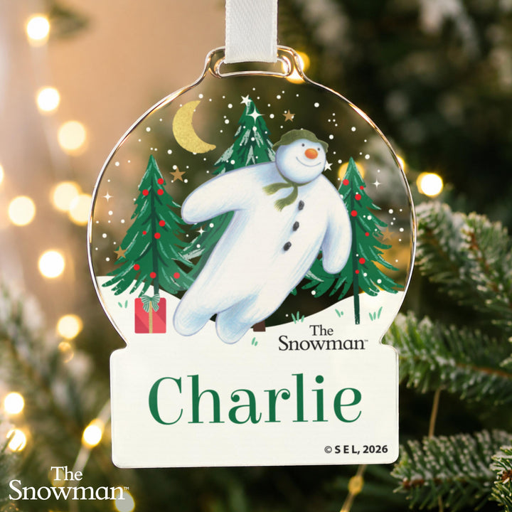 Personalised Acrylic Snow Globe Decoration – The Snowman