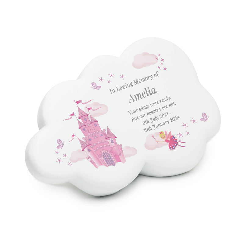 Personalised Fairy Castle Resin Memorial Cloud