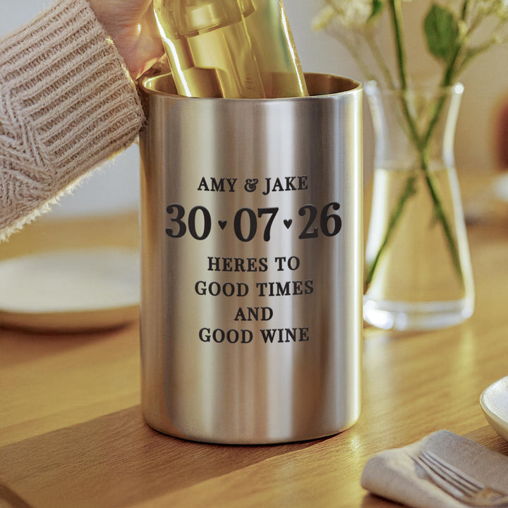 Personalised Big Date Wine Cooler, The Personal Shop, personalised gifts