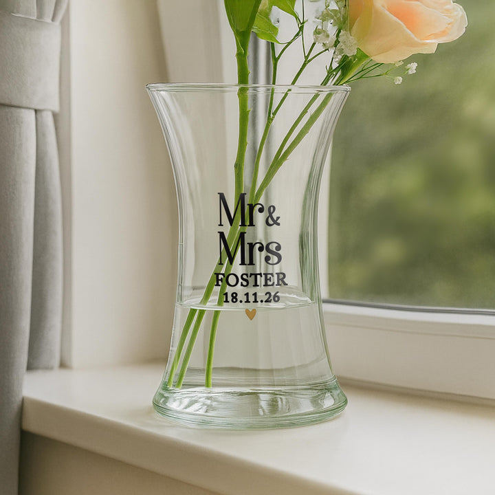 Personalised Couples Waisted Vase, The Personal Shop, personalised gifts