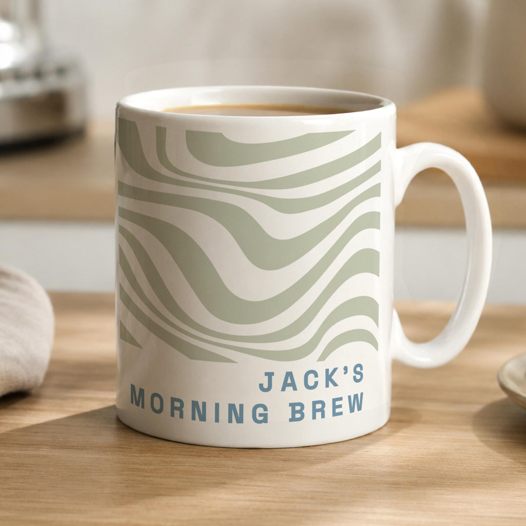 Personalised Pattern Striped Mug, The Personal Shop, personalised gifts