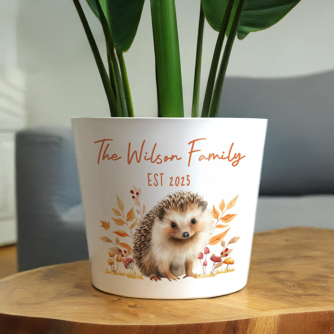 Personalised Hedgehog Large Plant Pot, The Personal Shop, personalised gifts
