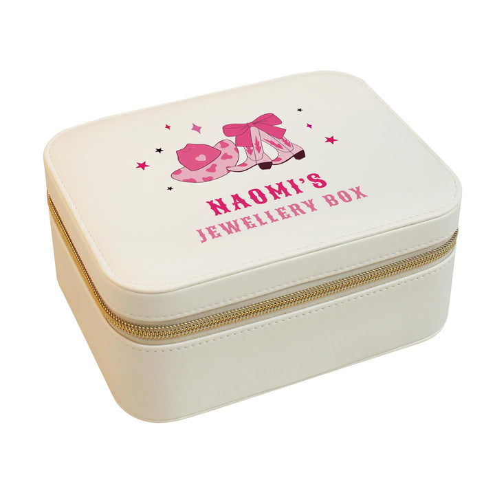 Personalised Cowgirl Travel Jewellery Box – alternative view