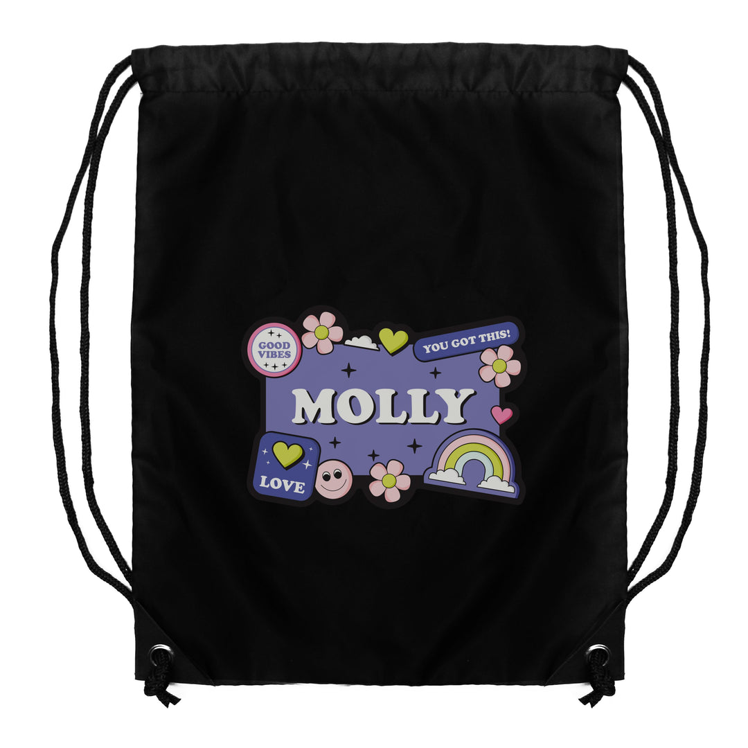 Personalised Good Vibes Black Kit Bag – alternative view