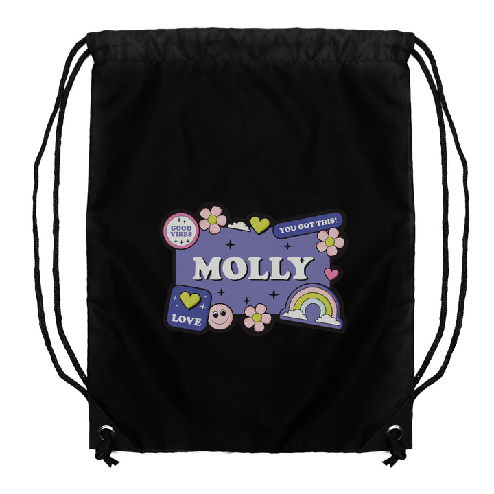 Personalised Good Vibes Black Kit Bag – alternative view