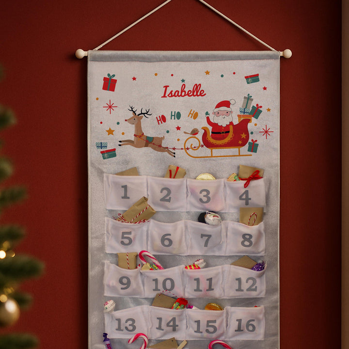 Personalised Santa Sleigh Advent Calendar – alternative view