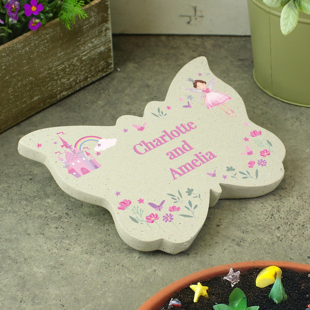 Personalised Fairy Princess Garden Butterfly Ornament – alternative view