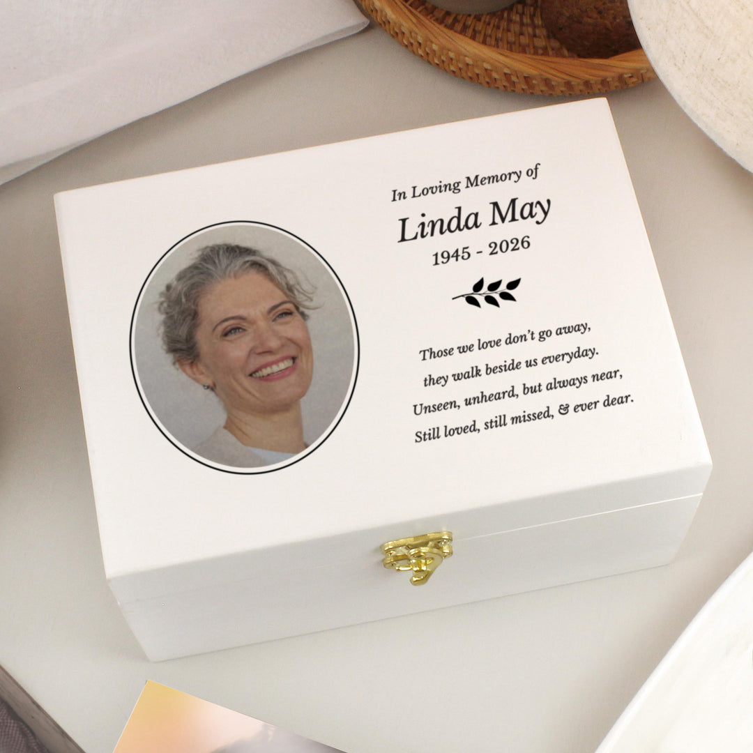 Personalised Photo Upload Memorial Keepsake Box – alternative view
