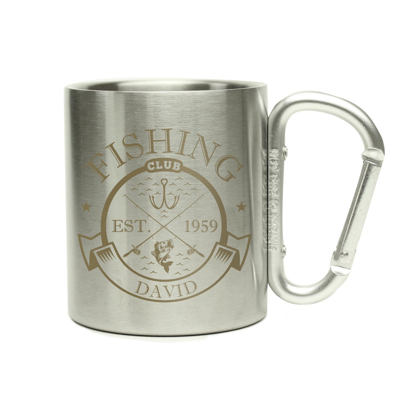 Personalised Fishing Club Stainless Steel Mug