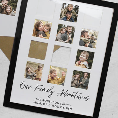 Personalised Black Multi Photo Frame